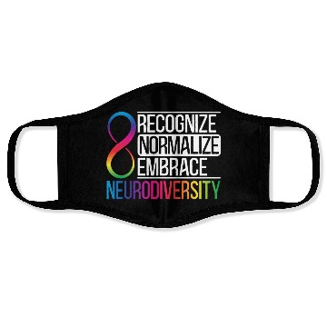 Discover Recognize Normalize Embrace Neurodiversity Autism Face Masks