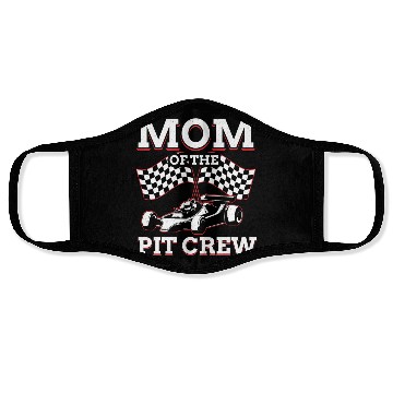 Discover Mom Of Pit Crew Race Car Racing Face Masks