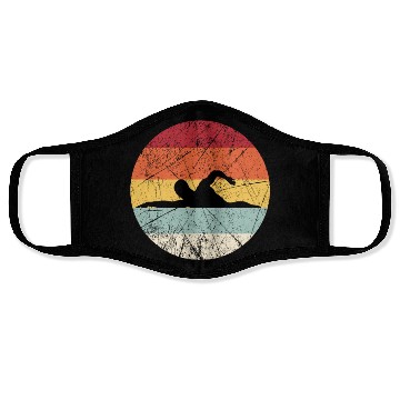 Discover Vintage Swim Crawl Retro Swimming Gift Front Crawl Face Masks