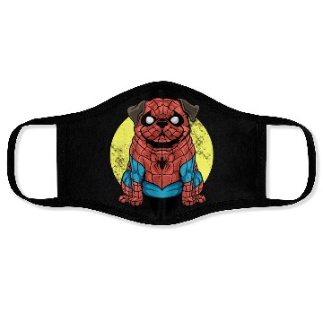 Discover spider pug Face Masks