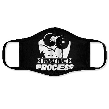 Discover Trust The Process Gym Motivation Fitness Workout Face Masks