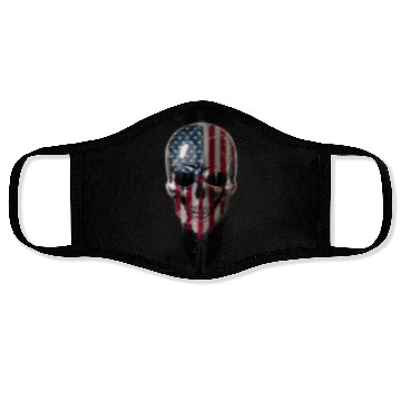 Discover Drippin Skull with US Flag Face Masks