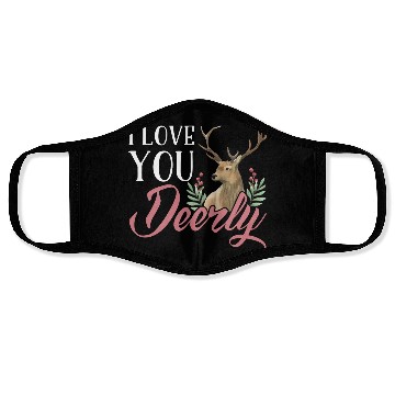 Discover Cute Deer Romantic Quote Couple Face Masks