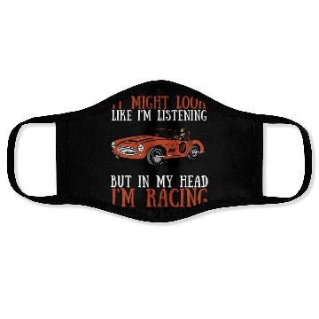 Discover Racing Race Car Driver And Muscle Car Face Masks