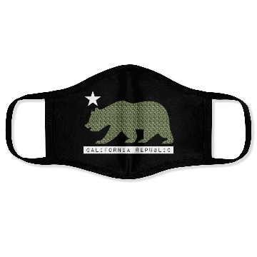 Discover California Bear Face Masks