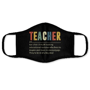 Discover Teacher Multi tasking Educational Rockstar Face Masks