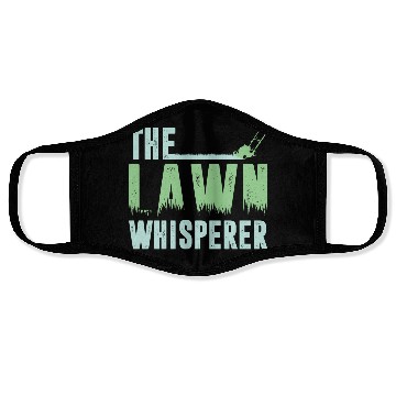 Discover Funny Lawn Mowing The Lawn Whisperer Face Masks