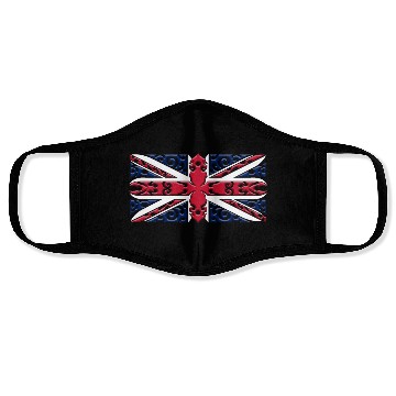 Discover Union Jack British Flag Ornamental Style Face Masks