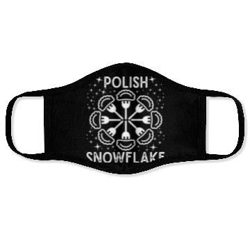 Discover Polish Pierogi Snowflake Christmas Face Masks