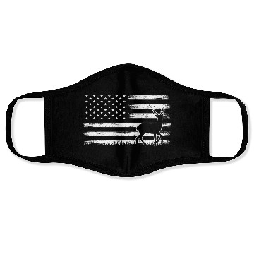 Discover Deer Hunting American Flag Face Masks