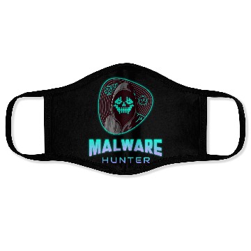 Discover Cyber Security - Malware Hunter Neon 2 Face Masks