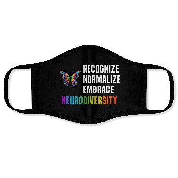 Discover Recognize Embrace Neurodiversity Face Masks