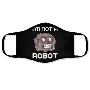 Discover Im not a Robot Roboter Face Masks