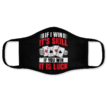 Discover Poker Blackjack Cards Royal Flush Gambling Casino Face Masks