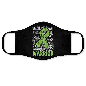 Discover Non-Hodgkins Lymphoma Warrior Lime Green Awareness Face Masks