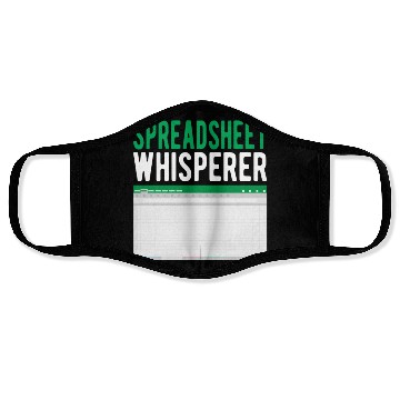 Discover Spreadsheet Whisperer Excel Accounting Accountant Face Masks