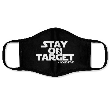 Discover Stay on target - Gold Five Face Masks