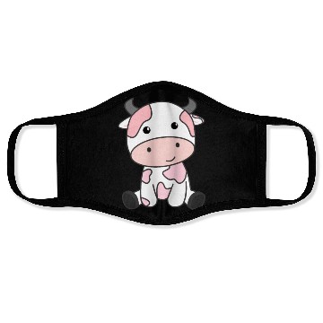 Discover Strawberry Cow Cute Pink Strawberry Cow Kawaii Face Masks
