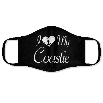 Discover I Love My Coastie Coast Guard Gift Face Masks