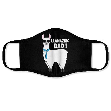 Discover Llama Dad Face Masks Gift For Dad