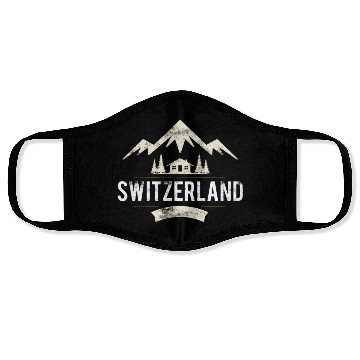 Discover Swiss Mountains And Alps Switzerland Face Masks
