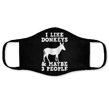 Discover Donkey Farmer Introvert Donkey Lover Face Masks