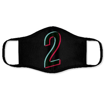 Discover 2 - jersey number - Tiktok glitch Face Masks