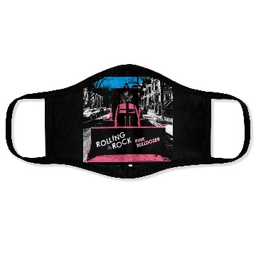Discover Pink Bulldozer / Rolling Rock Face Masks