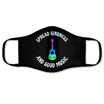 Discover SPREAD KINDNESS AND GOOD MUSIC GUITAR LOVE Face Masks