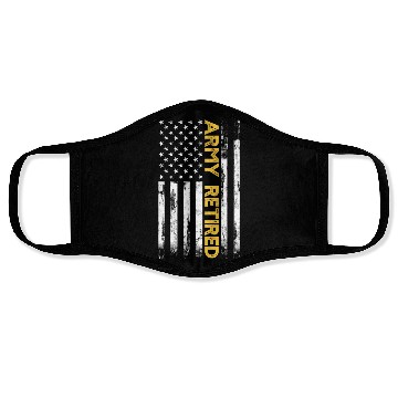 Discover Retired US Army Thin Gold Line American Flag Face Masks