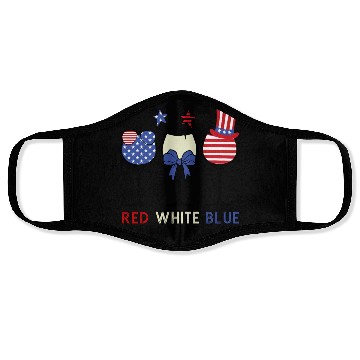 Discover Red White Blue and Cocktails Face Masks