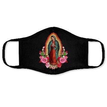 Discover Our Lady of Guadalupe, Mexican Virgin Mary, Mexico Face Masks