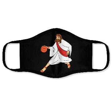 Discover Jesus Playing Basketball Face Masks