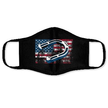 Discover Cool Horseshoe Pitching USA Flag Funny US Pitcher Face Masks