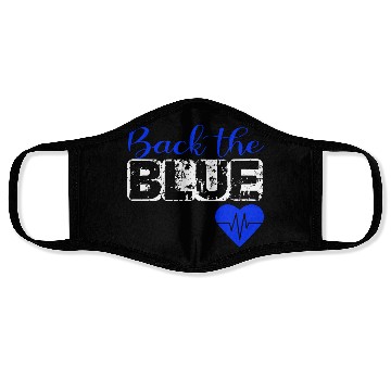 Discover Back the Blue Police Support Face Masks