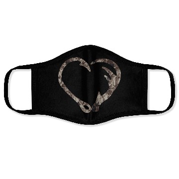 Discover Camo Fish Hook Antler Deer Hunting Buck Hunter Dad Face Masks