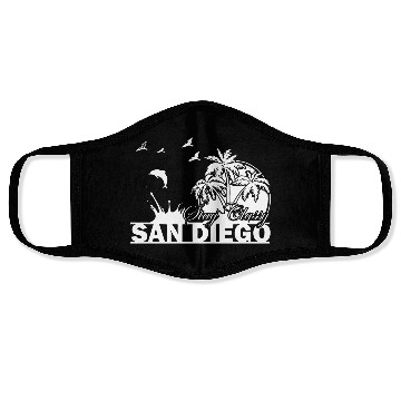 Discover San Diego Cool Logo Funny Face Masks