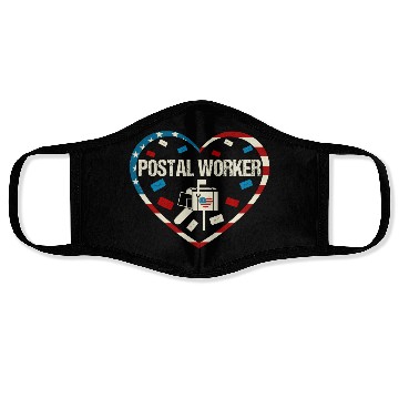 Discover Postal worker mail carrier Heart Love Face Masks