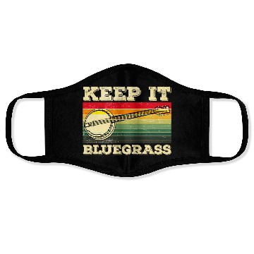Discover Bluegrass Banjo Guitar Face Masks