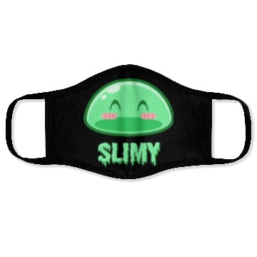 Discover Cute Green Dungeon Slime Monster Weird Anime Face Masks