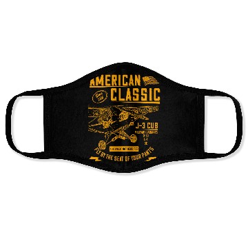 Discover Piper Cub Airplane An American Classic Face Masks
