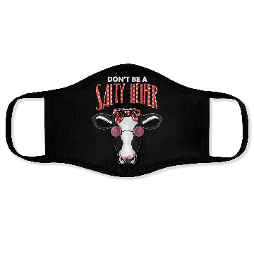Discover Dont Be A Salty Heifer Vintage Country Sayings Hei Face Masks