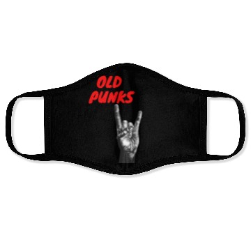Discover Old Punks Never Die Gift For A Punk Rocker Face Masks