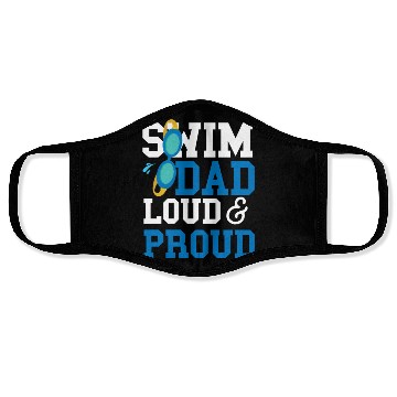 Discover Swimming Swimmer Swim Dad Face Masks