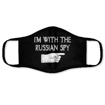 Discover I'm With Russian spy Matching Halloween Costume Face Masks