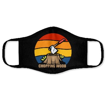 Discover Chopping Wood Vintage Face Masks