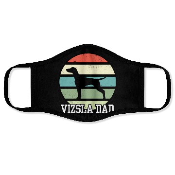 Discover Vizsla Dad I Retro Vizsla Dad Face Masks