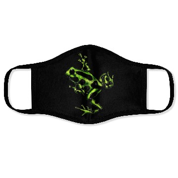 Discover Green poison dart frog Face Masks