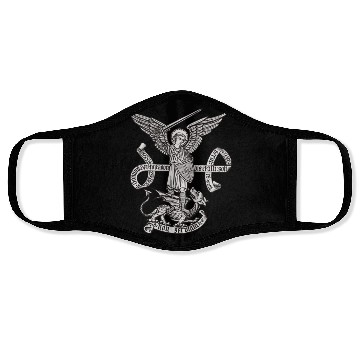 Discover Saint St Michael Catholic Archangel Angel Defender Face Masks