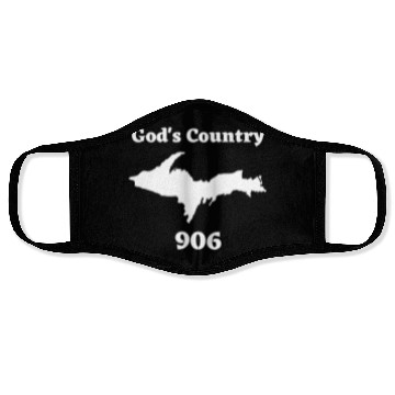 Discover God's Country 906, Upper Peninsula Michigan Yooper Face Masks
